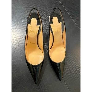 Christian Louboutin Clare Patent Leather Slingback Pumps